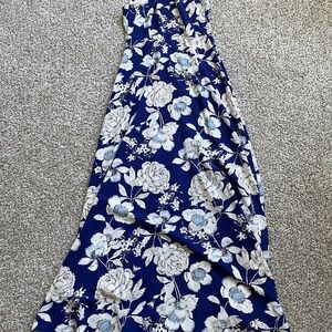 Lulu's Blue and White Floral Dress
